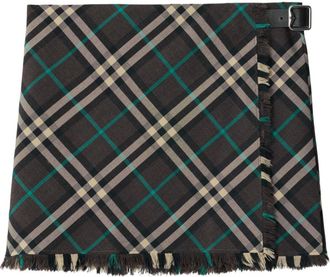 Burberry Womens Embroidered Blend Mini Skirt - Dark Grey - Size EU 34 (Womens)