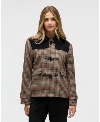 NVLT Multi Houndstooth Plaid Jacket In Beige