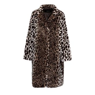 Lou Andr&eacute;a Cappotto Lungo in Eco-pelliccia Romy - - Coats - Donna - Beige - S
