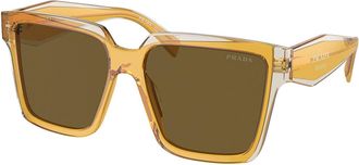 Prada PR 24ZS 14I01T Womens Sunglasses Clear Size 56