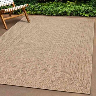 vidaXL Rug ZIZUR 120x120 cm Jute Look Indoor and Outdoor vidaXL