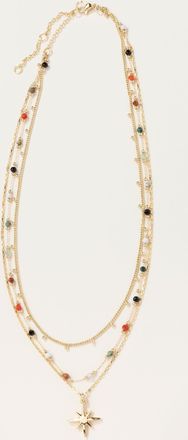 Fat Face FatFace Gold Tone Layered Star Necklace