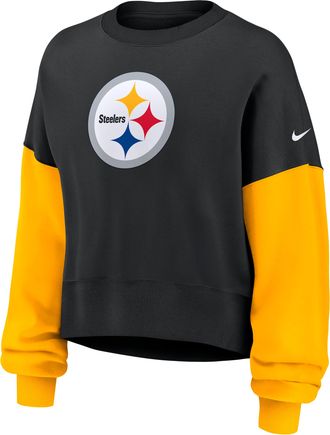 Nike Pittsburgh Steelers Nike Womens NFL Pullover Crew in Black | 01D7057Y7L-SD2