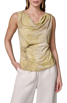 DKNY Print Cowl Neck Sleeveless Top in Citrus Multi at Nordstrom, Size X-Large