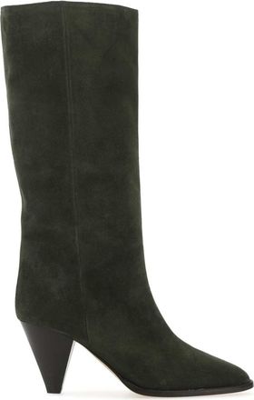 Isabel Marant Dark green suede Lispa boots