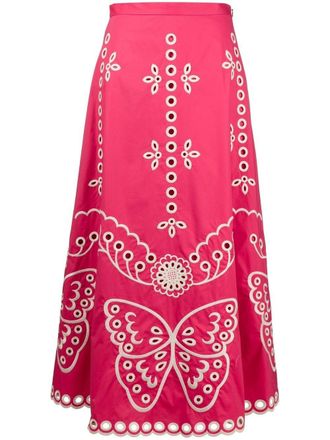 Red Valentino Gonna con ricamo - Rosa