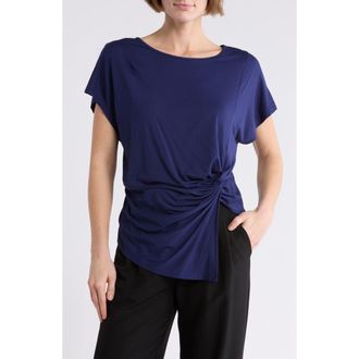 Patrizia Luca Side Knot Top in Navy at Nordstrom Rack, Size X-Large