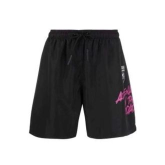 Automobili Lamborghini Beachwear, male, Black, Size: S Black Beachwear 72Xby