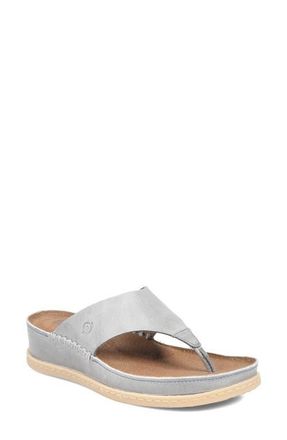 B&oslash;rn Edie Platform Flip Flop in Light Blue Leather at Nordstrom, Size 11