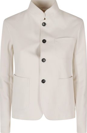 Circolo 1901 Cream Slim Fit 4 Buttons Cotton-Blend Blazer