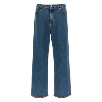 Valentino Floral-insert Jeans