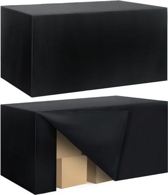 OEM Funda Impermeable Para Mesa De Exterior, Resistente A Los Rayos Uv, 242x162x100 Cm, Negra, Duradera, Para Patio - Ulisem