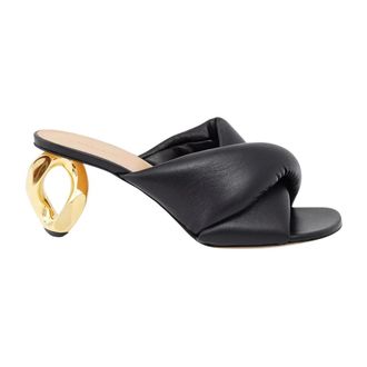 J.W.Anderson Zwarte leren sandalen met hak - Dames - Schoenen - Zwart - Maat: 39 EU