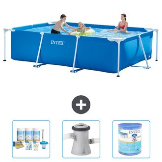 Intex Piscina Con Estructura Rectangular - 300x200x75 Cm - 6-piezas S40146