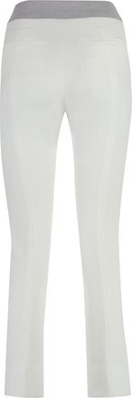 PESERICO Womens White Cropped Trousers