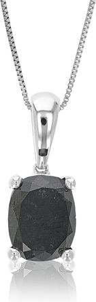 Vir Jewels 3 cttw Oval Shape Black Diamond Pendant Necklace Sterling Silver With Chain