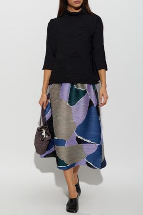 Pleats Please Issey Miyake Pleated Skirt, Womens, Blue