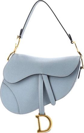 Dior Borsa a spalla Saddle media in pelle - Blu