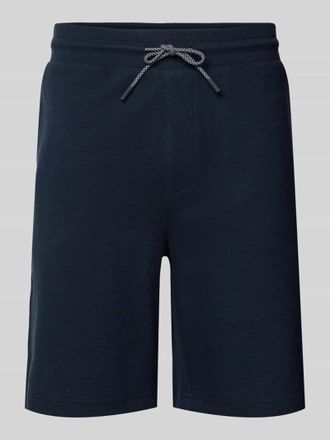 Lerros Shorts mit Strukturmuster und Tunnelzug in Marine, Gr&ouml;&szlig;e 31
