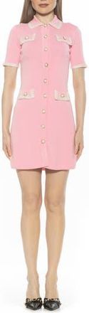 Alexia Admor Odette Short Sleeve Knit Shirtdress in Pink at Nordstrom Rack, Size X-Large