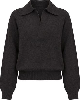 Victoria Beckham Womens Sweater Genevieve Melange Grey Wool