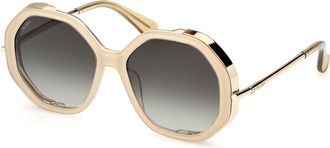 Max Mara MM0094 LIZ 25P Womens Sunglasses White Size 55