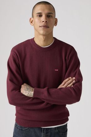 Levi's Classic Housemark Crewneck Sweatshirt - Uomo - XL - Rosso / Tawny Port