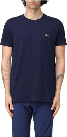 Lacoste Classic Fit T-shirt met ronde hals - Heren - T-shirts - Blauw - 2XL - Tops