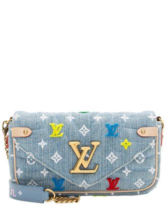 Louis Vuitton Denim New Wave Chain Pochette (Authentic Pre-Loved)