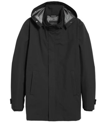 Herno Mens Hooded Car Coat In Black