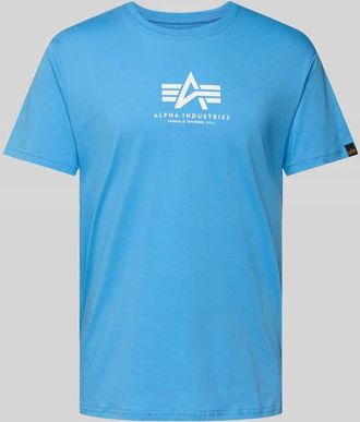Alpha Industries Alpha Industries T-Shirt mit Label-Print in Hellblau, Größe M