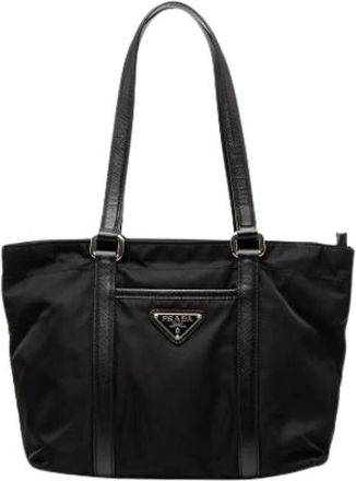 Prada Pre-owned Vintage Tote Bag - Dames - Vintage Shopper - Zwart - ONE Size - Leer - Vintage