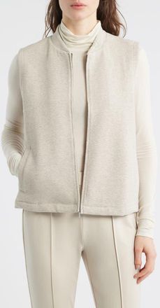 Eileen Fisher Organic Cotton Blend Vest in Dove at Nordstrom, Size X-Small