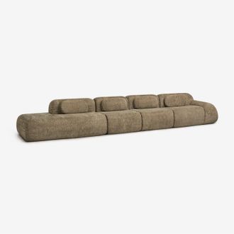 Sklum Sof&aacute; Modular Esquinero De 4 Piezas Con Div&aacute;n Izquierdo En Chenilla Envasado Al Vac&iacute;o Merida Sklum