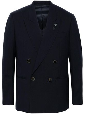Lardini double-breasted blazer - Blue