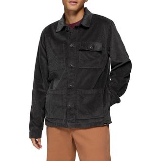 Prana Ridgecrest Organic Cotton Corduroy Chore Coat in Shadow at Nordstrom, Size X-Large