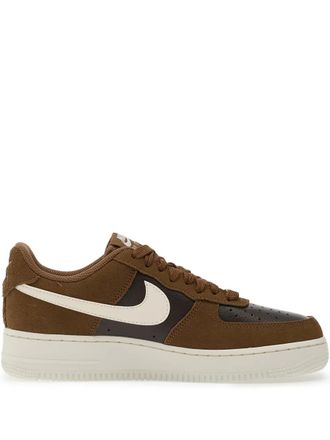 Nike air force 1 07 two-tone sneakers - women - Calf Leather/Calf Suede/Fabric/Rubber - 10.5 - Brown