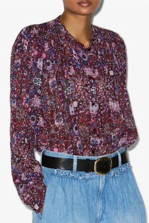 Isabel Marant Noeline Top In Plum