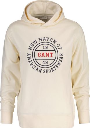 GANT Kapuzensweatshirt GANT GRAPHIC HOODIE, Herren, Gr. 4XL, cream, Sweatware, Obermaterial: 80% Baumwolle, 20% Polyester, unifarben, regular fit normal, R