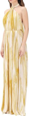 Elisabetta Franchi Curry Viscose Voile Long Dress