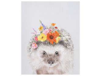 Schubiger M&ouml;bel Bild Igel mit Blumen