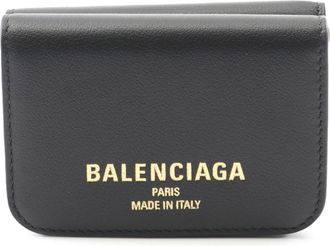 Balenciaga Pre-owned Wallets, female, Black, Size: ONE SIZE Pre-owned Vintage Logo Leather Small Wallet