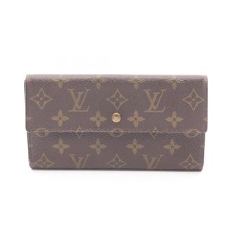 Louis Vuitton Brown Monogram Monogram Leather Long Wallet (Tri-Fold) (Pre-Owned)