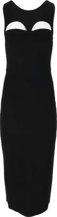 Elisabetta Franchi Sleeveless Cut-Out Knit Sweater Dress
