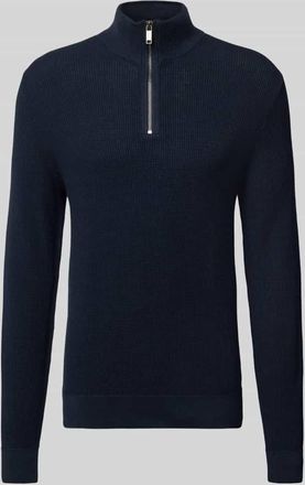 Mc Neal Strickpullover mit Stehkragen in Marine, Größe XXXL