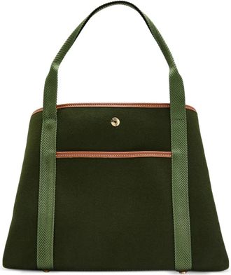 Rue de Verneuil Travers&eacute;e shopper met lintbandje - Groen