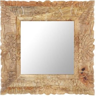 vidaXL Espejo De Madera Maciza De Mango 50x50 Cm Vidaxl