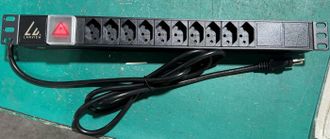 OEM Regleta De Alimentaci&oacute;n Lanview De 19, Montaje En Rack, 10 Tomas T13 De 10 A, Interruptor, Cable Tipo J De 2 M, Lvr-2mch-sw-ch10