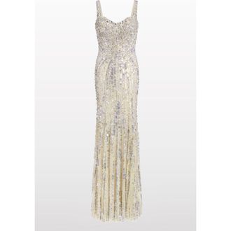 Jenny Packham Da Vinci Sequin-Embellished Dress in Parchment at Nordstrom, Size 10 Uk