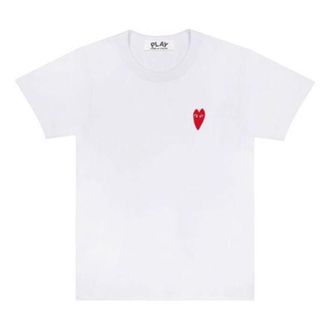 Comme Des Gar&ccedil;ons (WMNS) COMME des GARCONS PLAY Thin Heart Logo Tee White AZ-T229-051-3